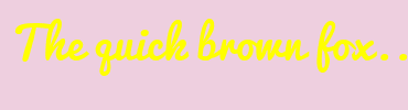 Image with Font Color FFFF00 and Background Color EECFDF